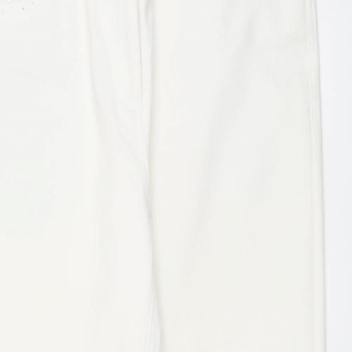 Gerard Womens White Cotton Straight Jeans Size 12 L26 in Regular Button