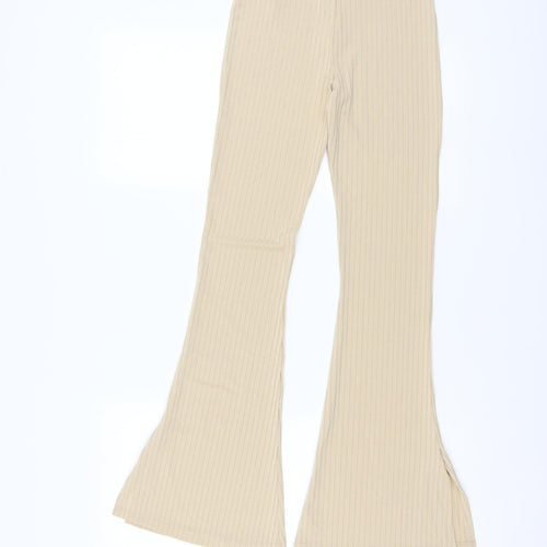 Boohoo Womens Beige Polyester Sweatpants Trousers Size 8 L29 in Regular Drawstring