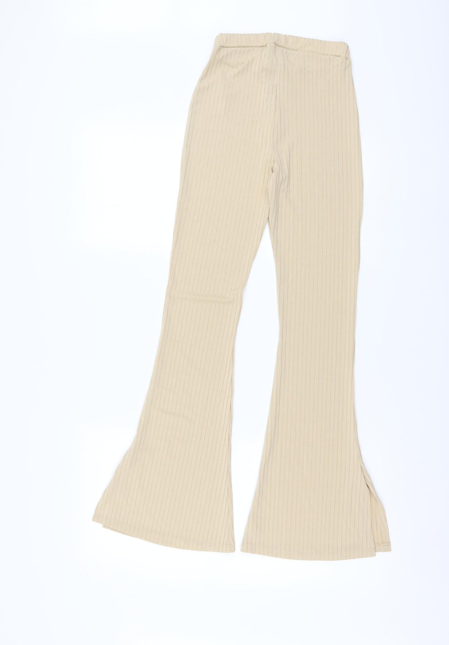 Boohoo Womens Beige Polyester Sweatpants Trousers Size 8 L29 in Regular Drawstring