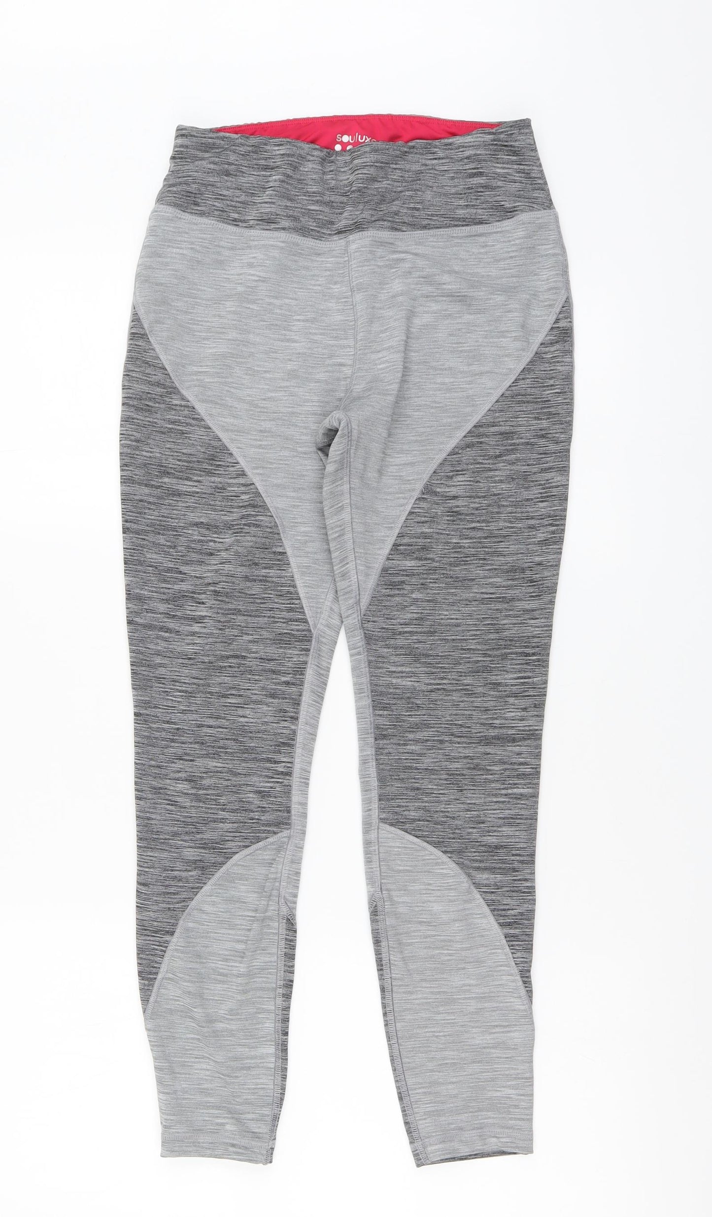 Souluxe Womens Grey Polyester Jogger Leggings Size 12 L27 in Regular Buckle