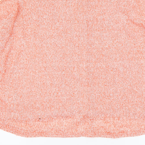 New Look Womens Orange Polyester Basic Blouse Size 10 Round Neck