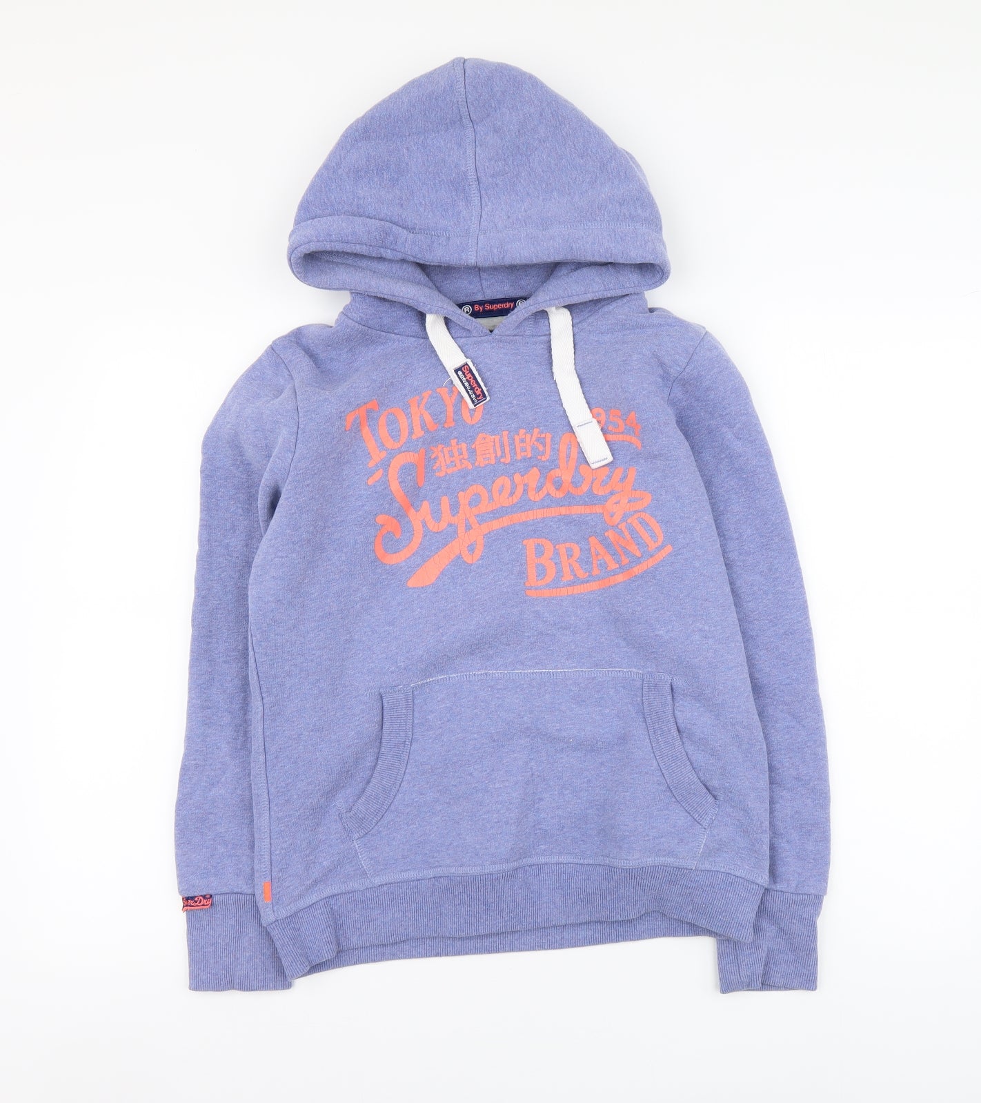 Superdry Womens Purple Cotton Pullover Hoodie Size M Pullover