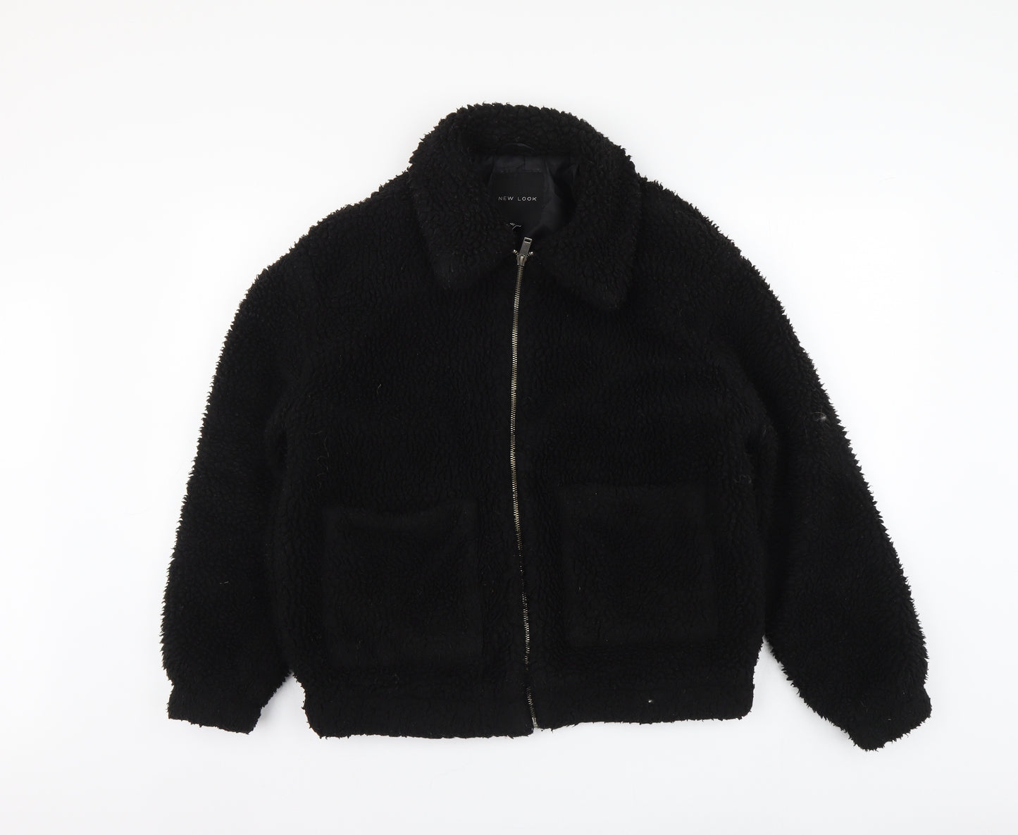New Look Womens Black Jacket Size S Zip
