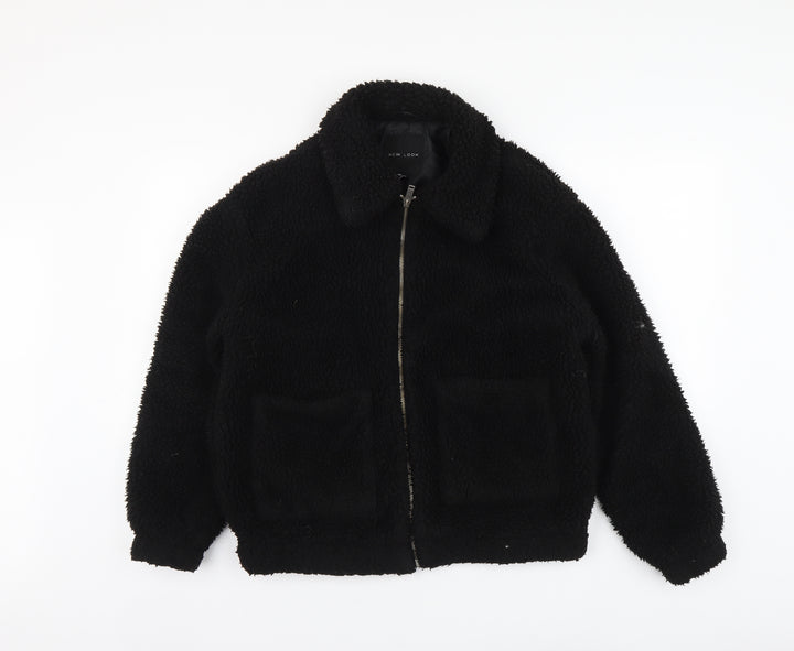 New Look Womens Black Jacket Size S Zip