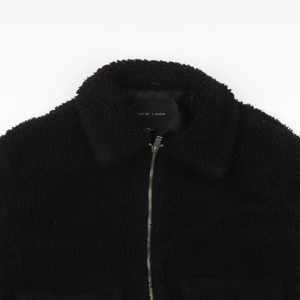 New Look Womens Black Jacket Size S Zip