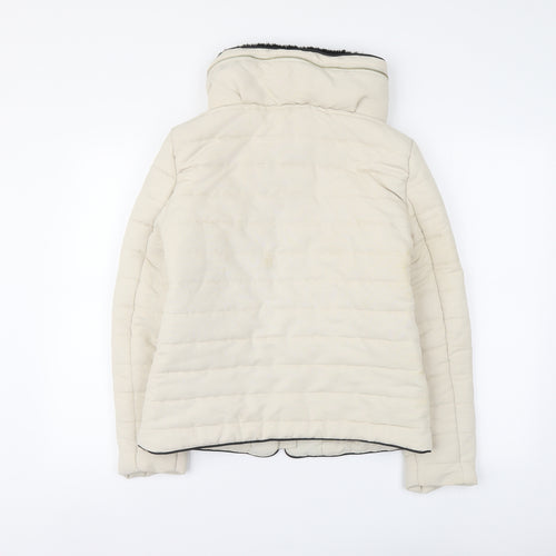 New Look Womens Beige Jacket Size 10 Zip