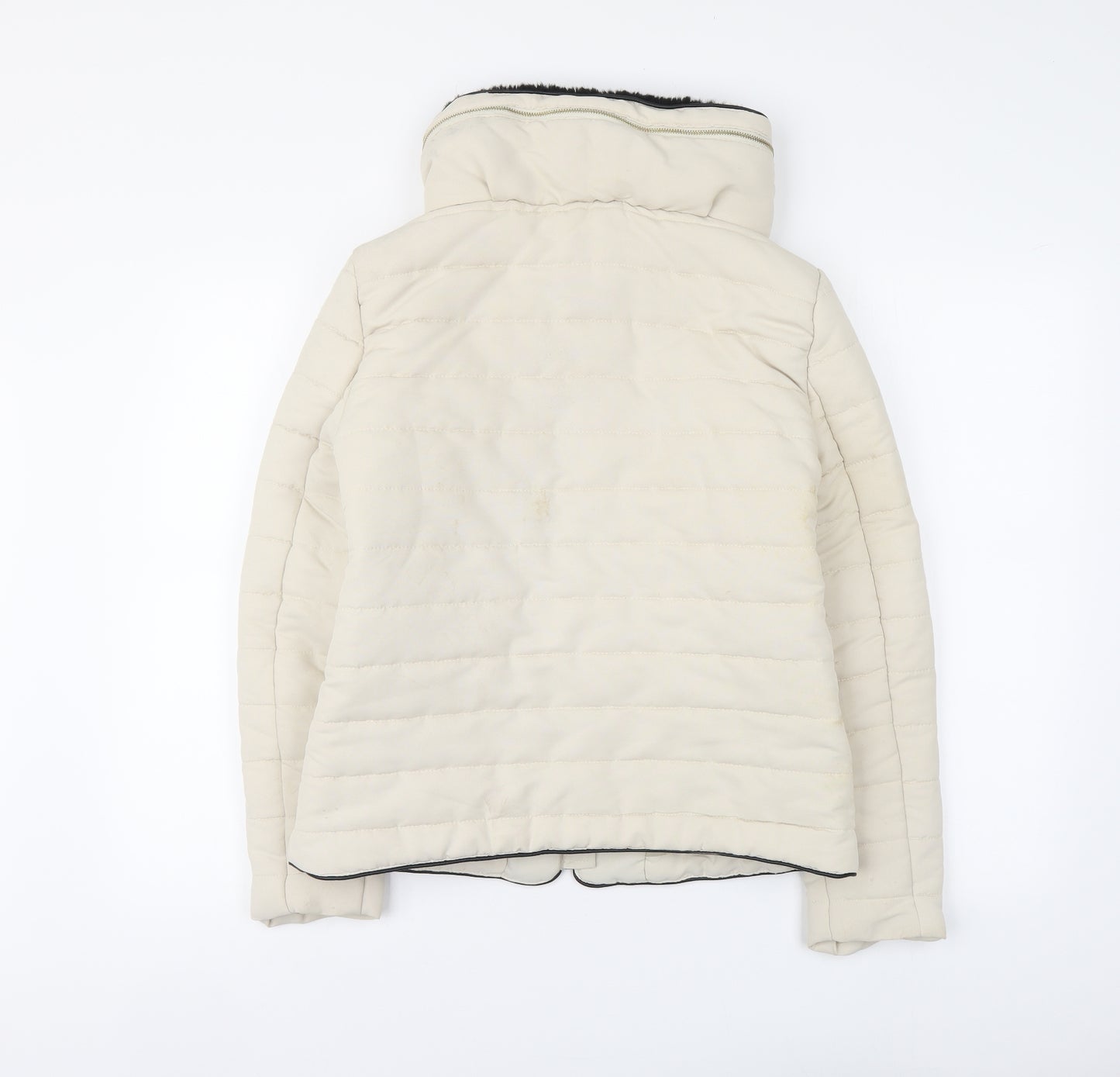 New Look Womens Beige Jacket Size 10 Zip