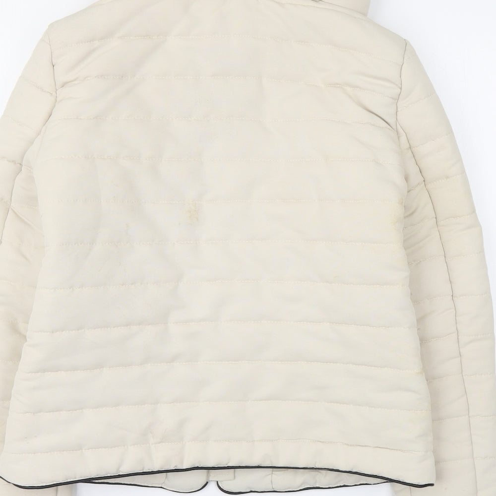 New Look Womens Beige Jacket Size 10 Zip