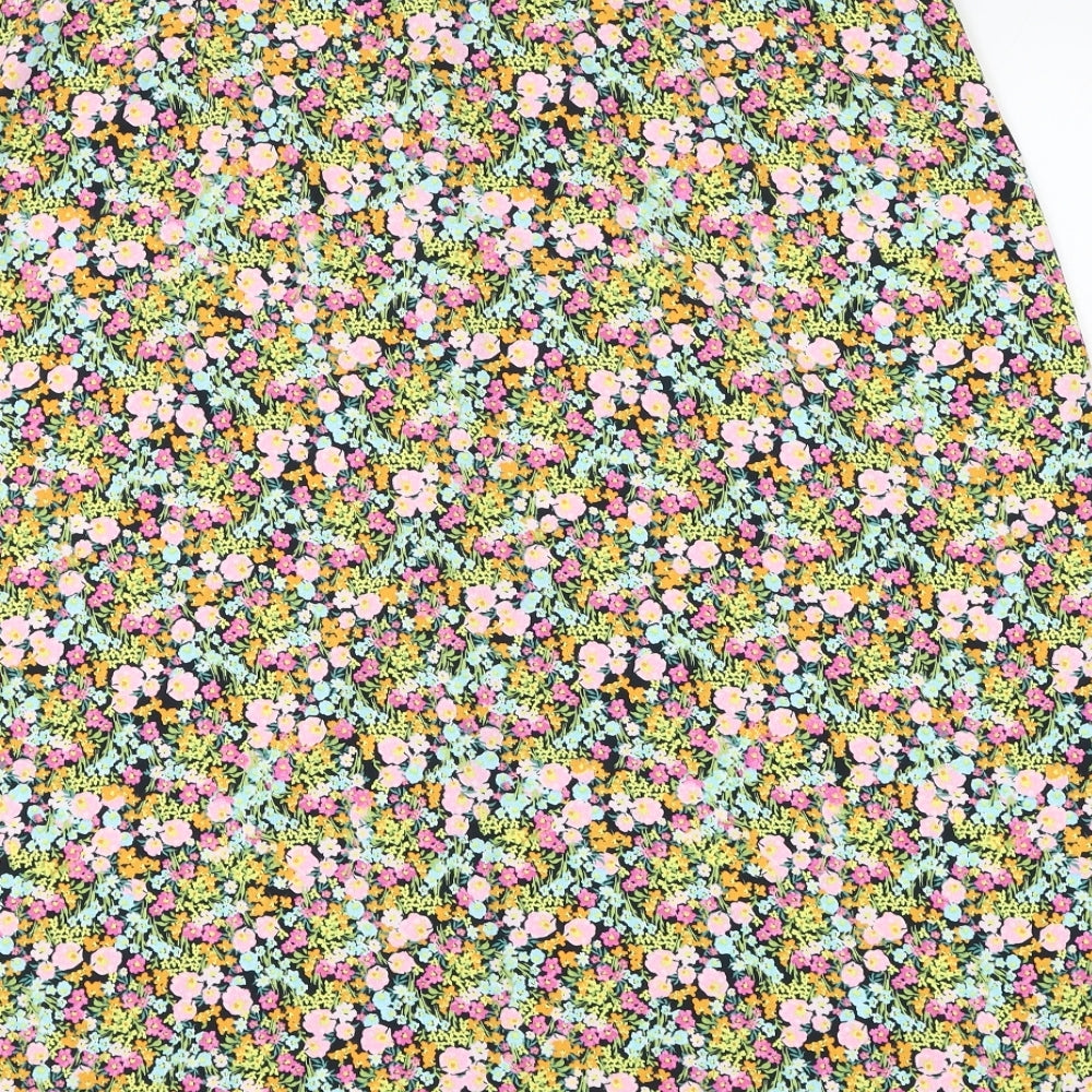 George Womens Multicoloured Floral Polyester Flare Skirt Size 18 Zip