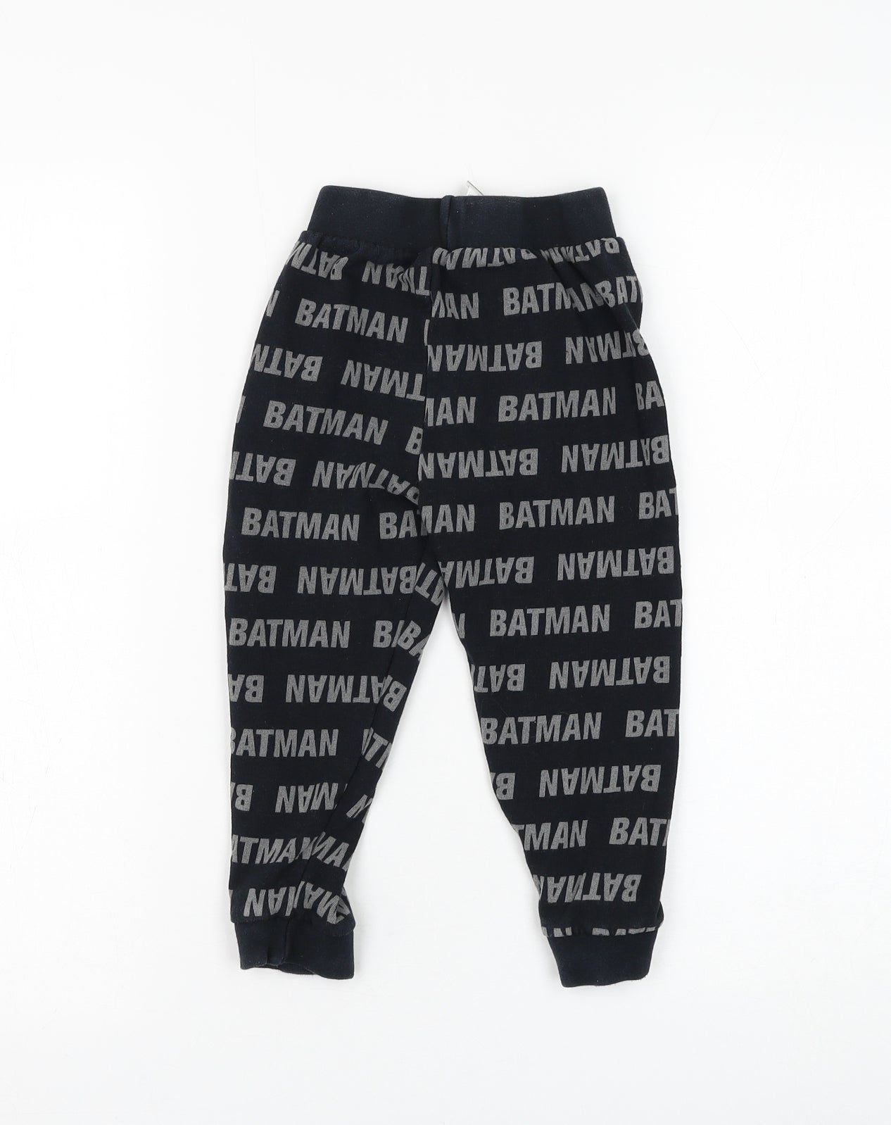 George Boys Blue Geometric Cotton Jogger Trousers Size 3-4 Years Regular Drawstring - Batman