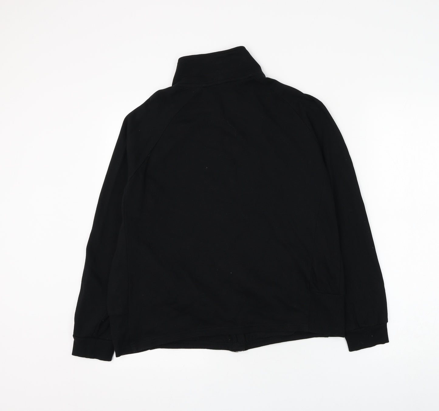 OVS Womens Black Cotton Pullover Sweatshirt Size L Button