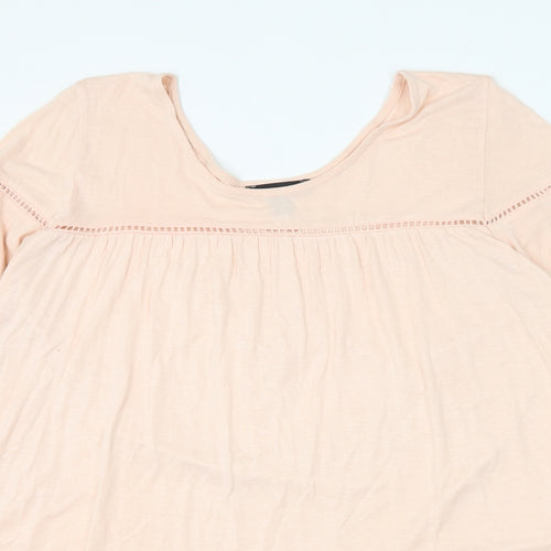 Atmosphere Womens Pink Viscose Basic Blouse Size 16 Scoop Neck
