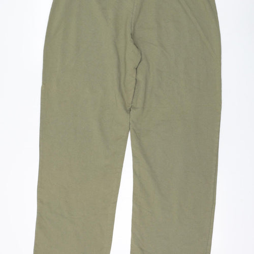 George Womens Green Cotton Jogger Trousers Size 16 L29 in Regular Drawstring