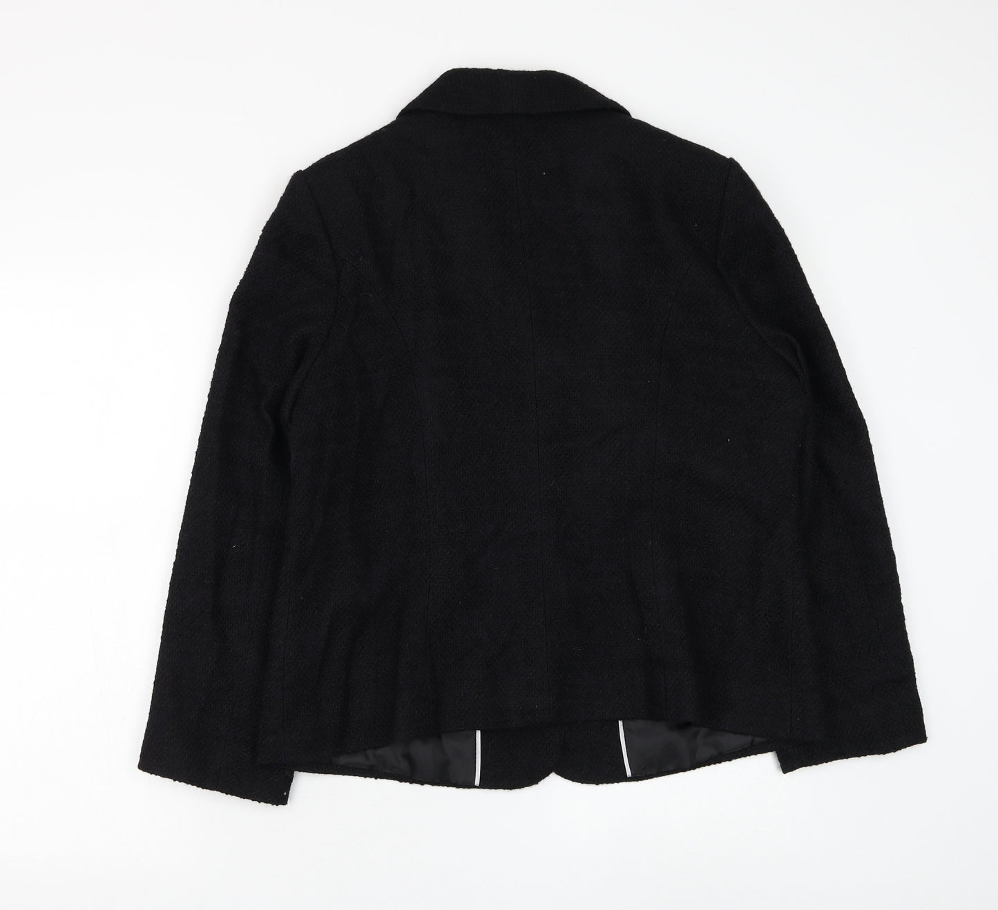 Eastex Womens Black Jacket Blazer Size 14 Button