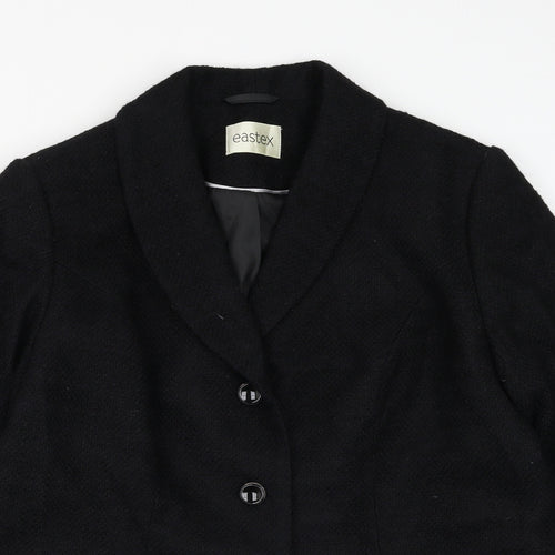 Eastex Womens Black Jacket Blazer Size 14 Button