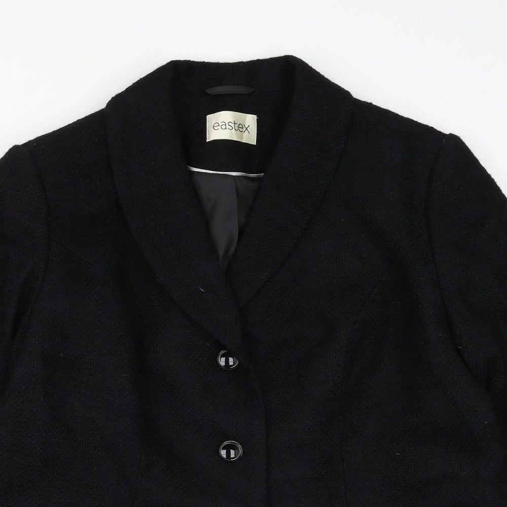 Eastex Womens Black Jacket Blazer Size 14 Button