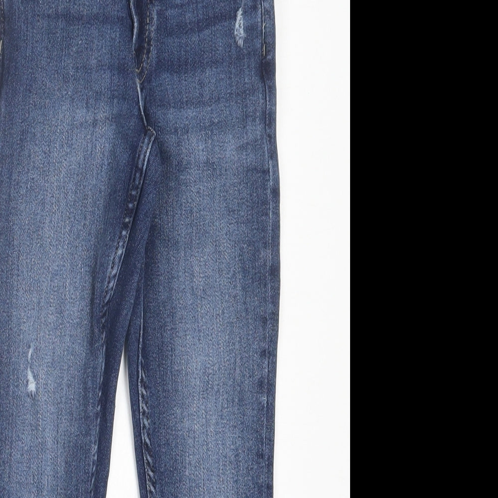 Zara Boys Blue Cotton Skinny Jeans Size 7 Years Regular Button