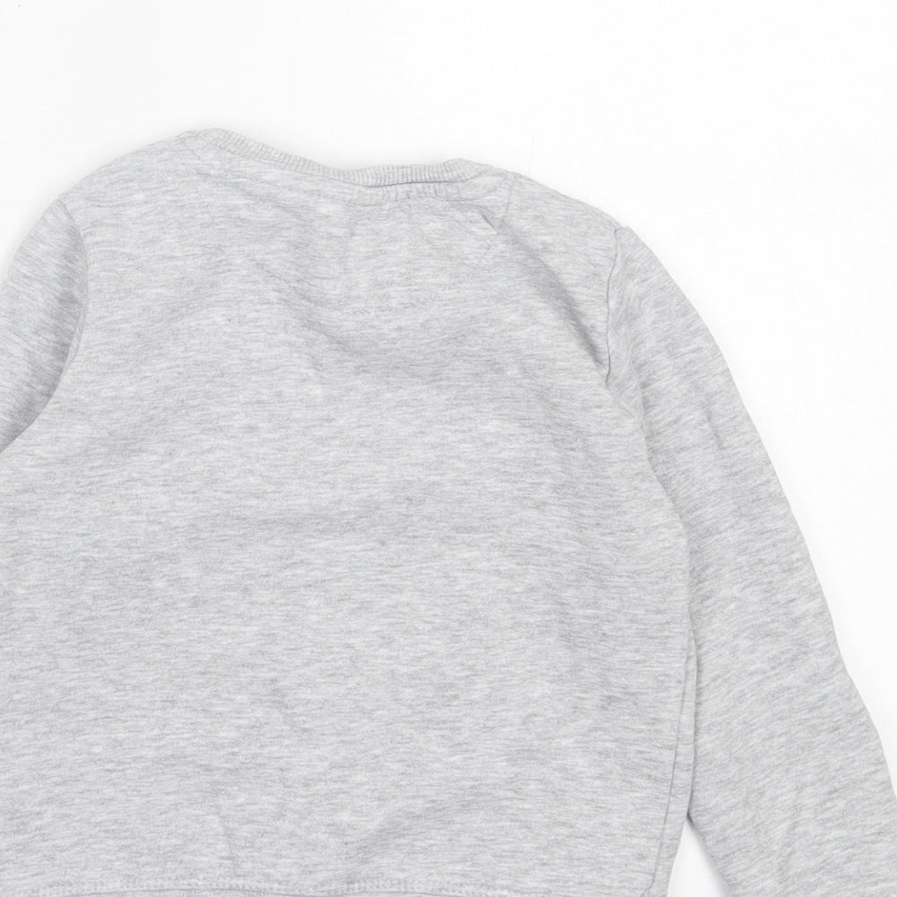 PEP&CO Boys Grey Cotton Pullover Sweatshirt Size 3-4 Years Pullover - Im A Big Deal