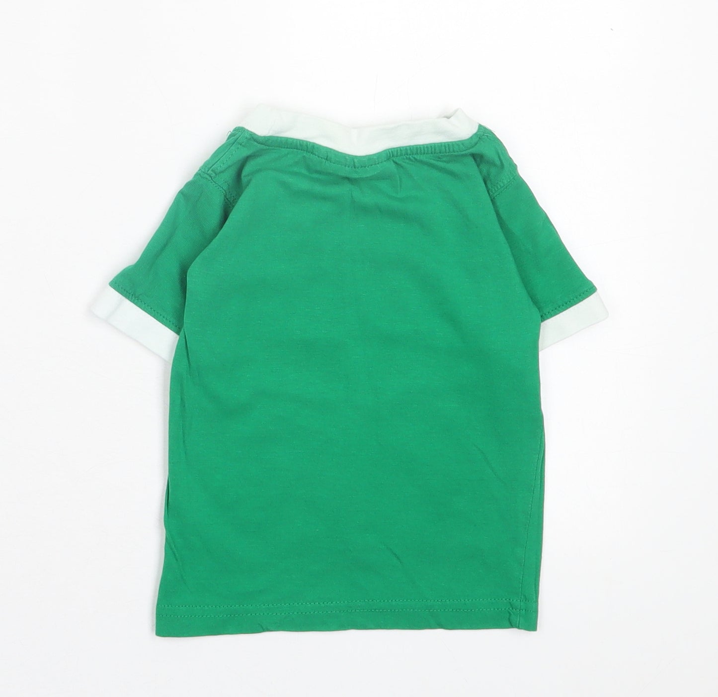 Lansdown Boys Green Cotton Basic T-Shirt Size 2 Years Crew Neck Pullover - Ireland
