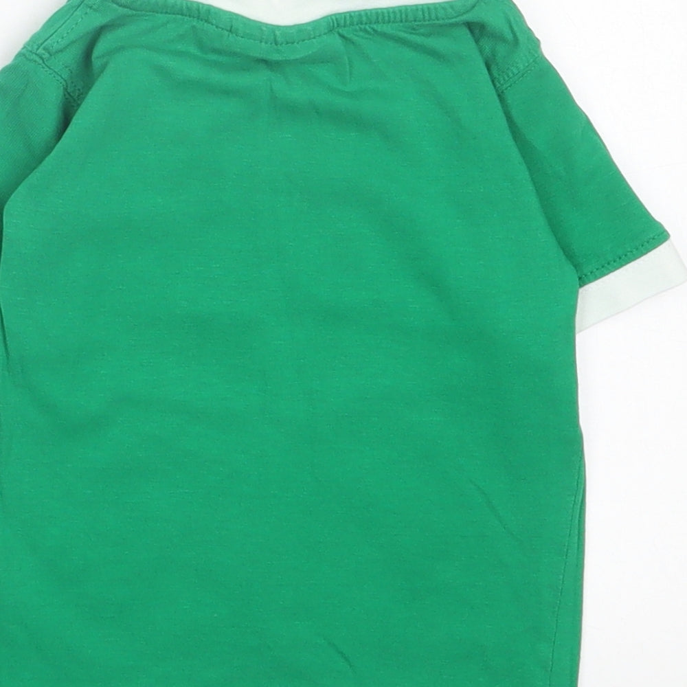Lansdown Boys Green Cotton Basic T-Shirt Size 2 Years Crew Neck Pullover - Ireland
