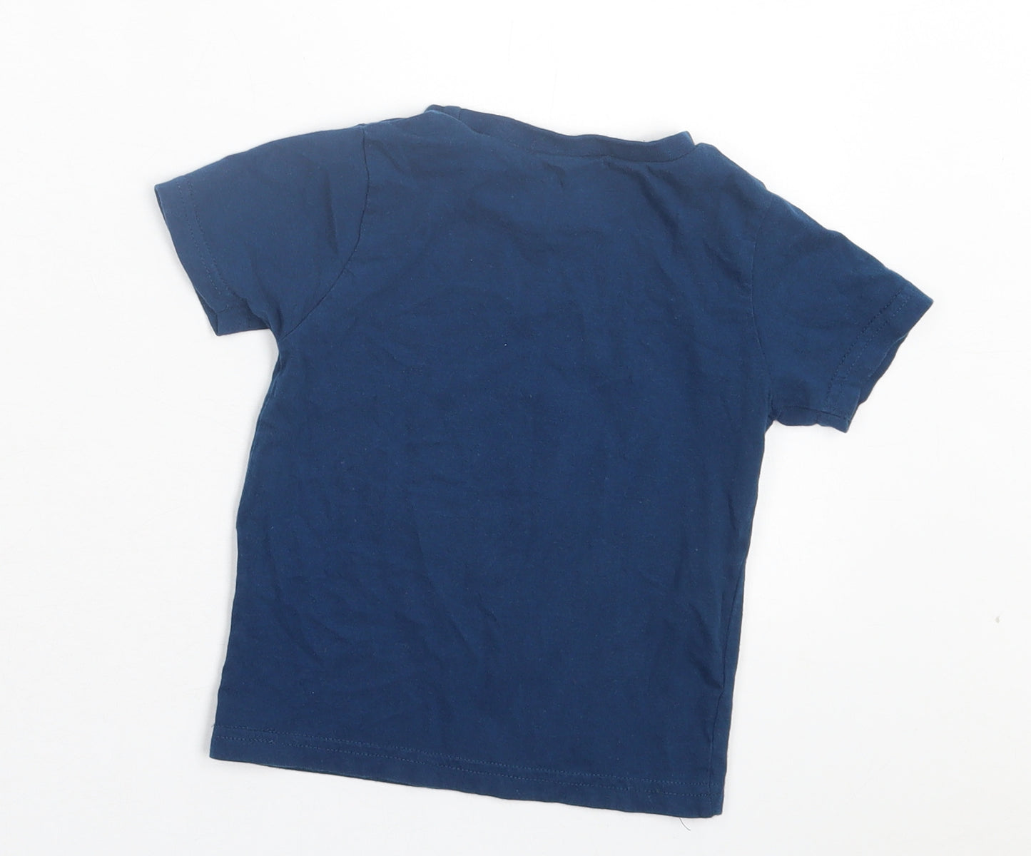 Preworn Boys Blue Cotton Basic T-Shirt Size 2 Years Crew Neck Pullover - Peppa Pig