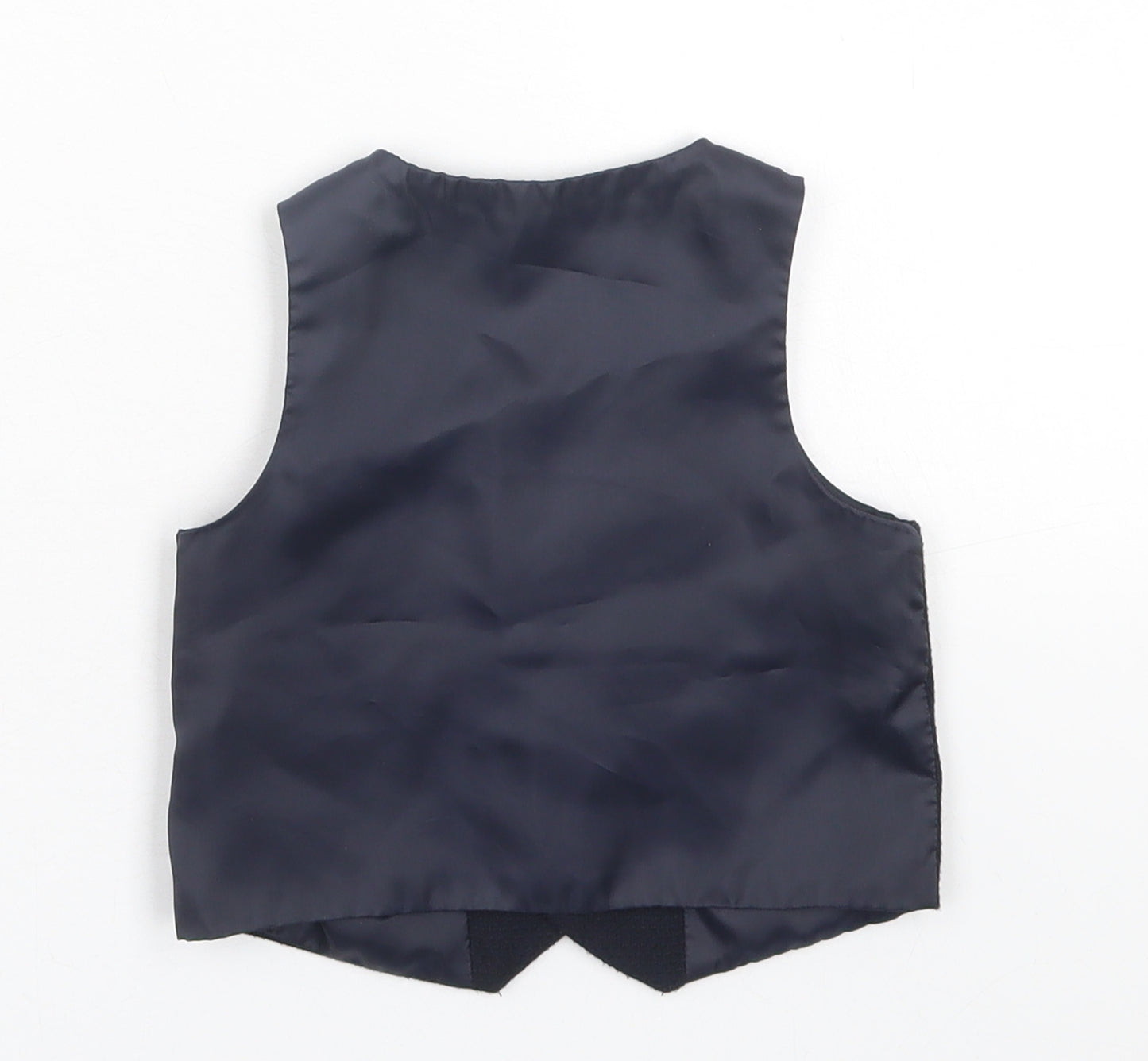 Primark Boys Blue Basic Jacket Waistcoat Size 9-12 Months Button
