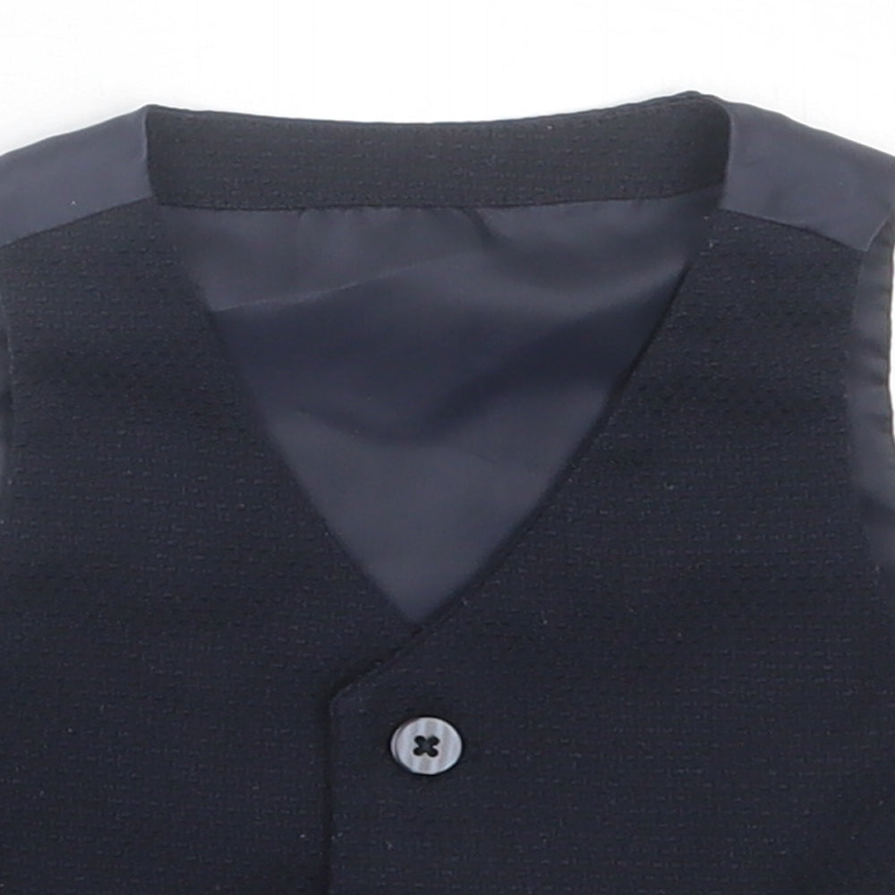Primark Boys Blue Basic Jacket Waistcoat Size 9-12 Months Button