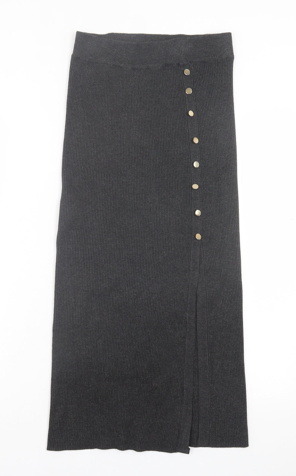 Zara Womens Grey Viscose Straight & Pencil Skirt Size M