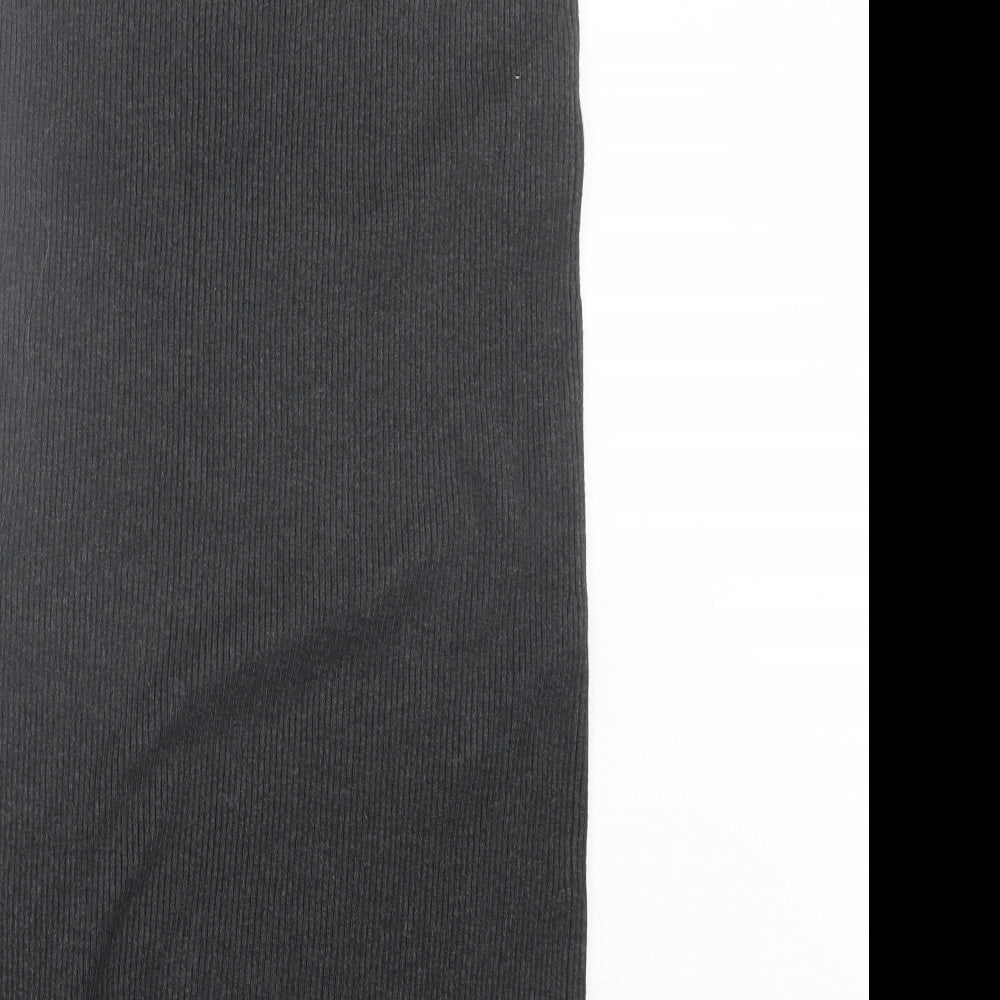 Zara Womens Grey Viscose Straight & Pencil Skirt Size M