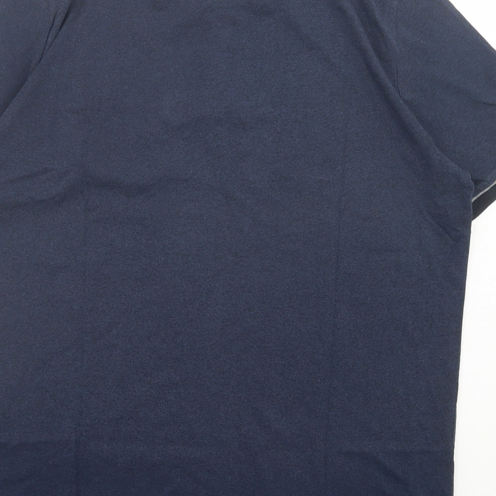 Le Shark Mens Blue Cotton Polo Size XL Collared Button - Pocket Detail