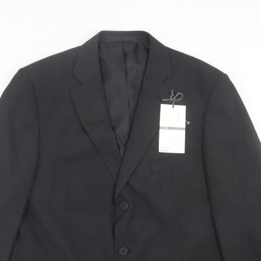 Marks and Spencer Mens Grey Polyester Jacket Suit Jacket Size 42