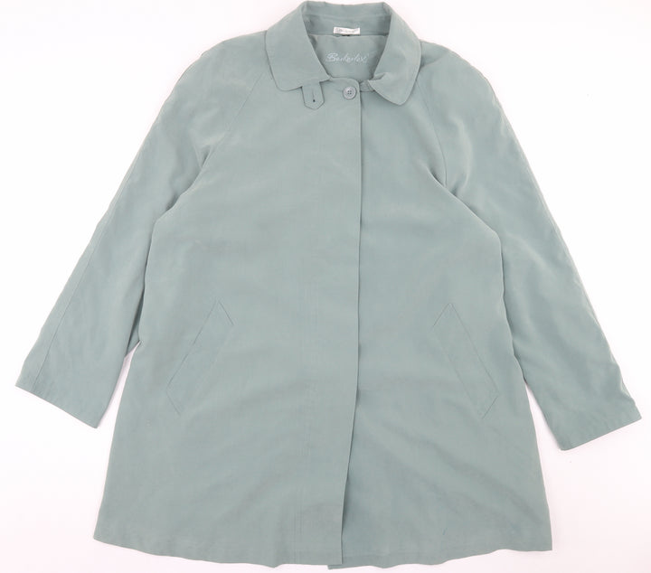 Berkertex Womens Green Jacket Coat Size 18 Button