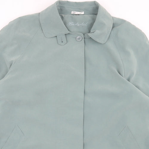 Berkertex Womens Green Jacket Coat Size 18 Button
