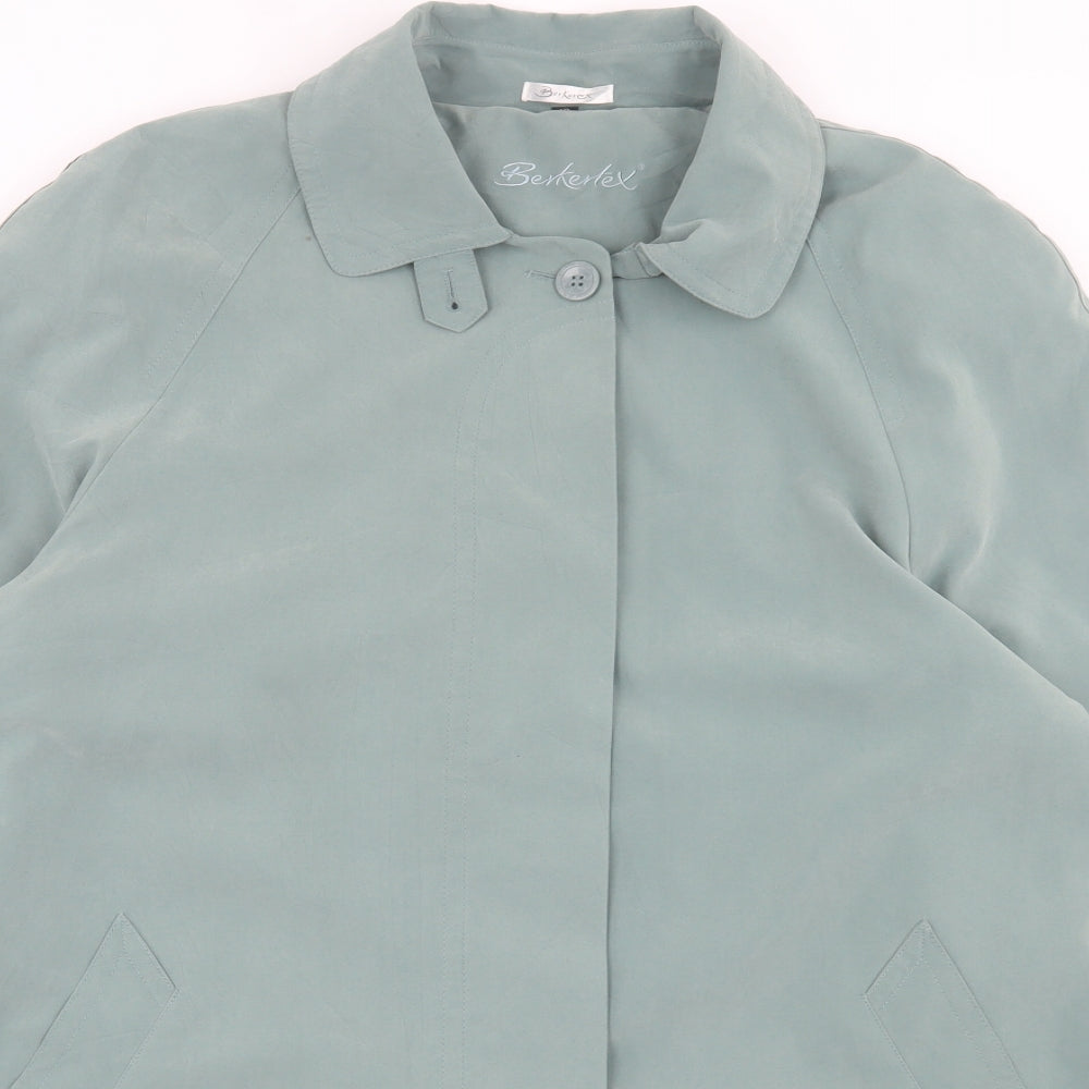 Berkertex Womens Green Jacket Coat Size 18 Button