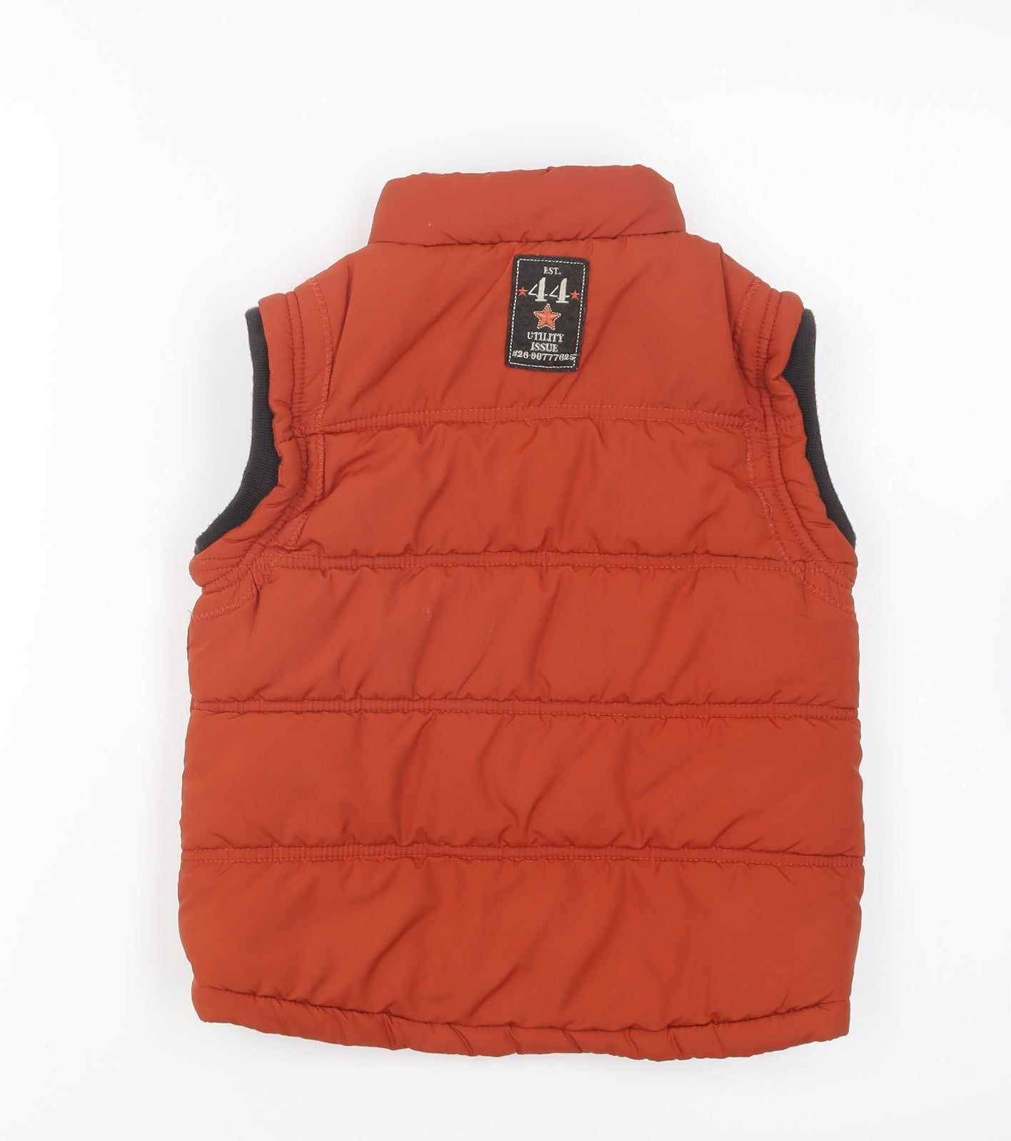 Dunnes Stores Boys Orange Gilet Coat Size 5 Years Zip