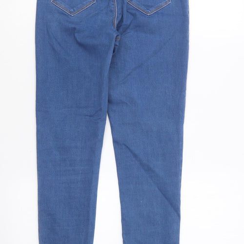 Missguided Womens Blue Cotton Skinny Jeans Size 8 L28 in Regular Button