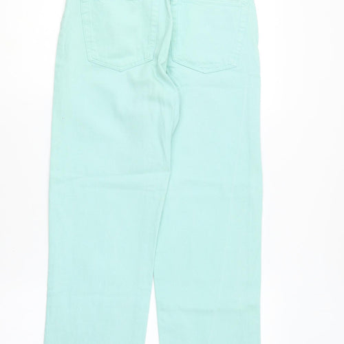 Pull&Bear Womens Blue Cotton Straight Jeans Size 4 L26 in Regular Button
