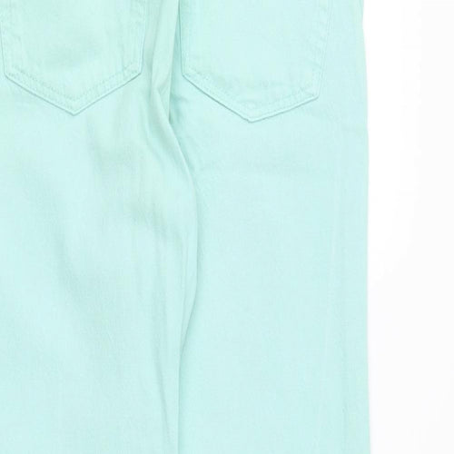 Pull&Bear Womens Blue Cotton Straight Jeans Size 4 L26 in Regular Button