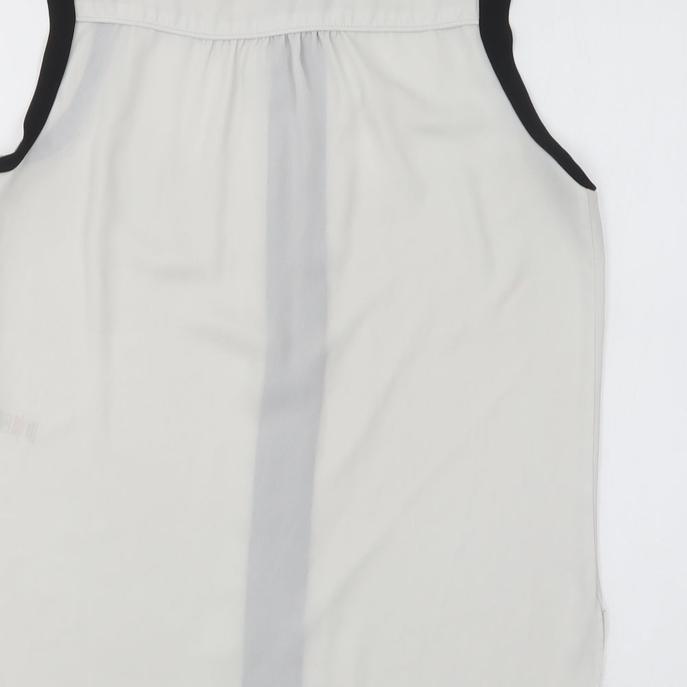 Dunnes Stores Womens White Polyester Basic Blouse Size 12 Round Neck