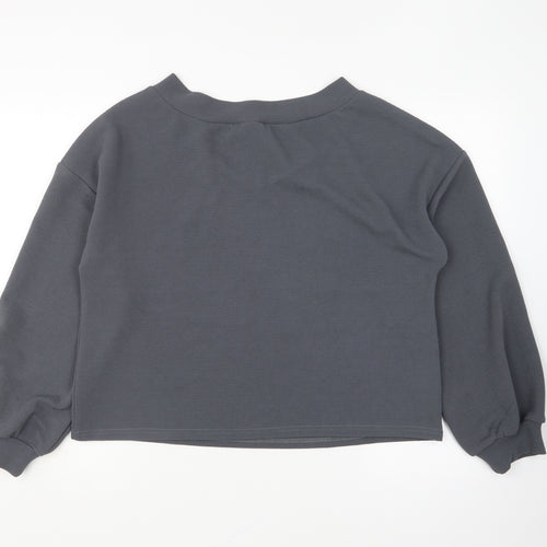 SheIn Womens Grey Polyester Pullover Sweatshirt Size M Pullover