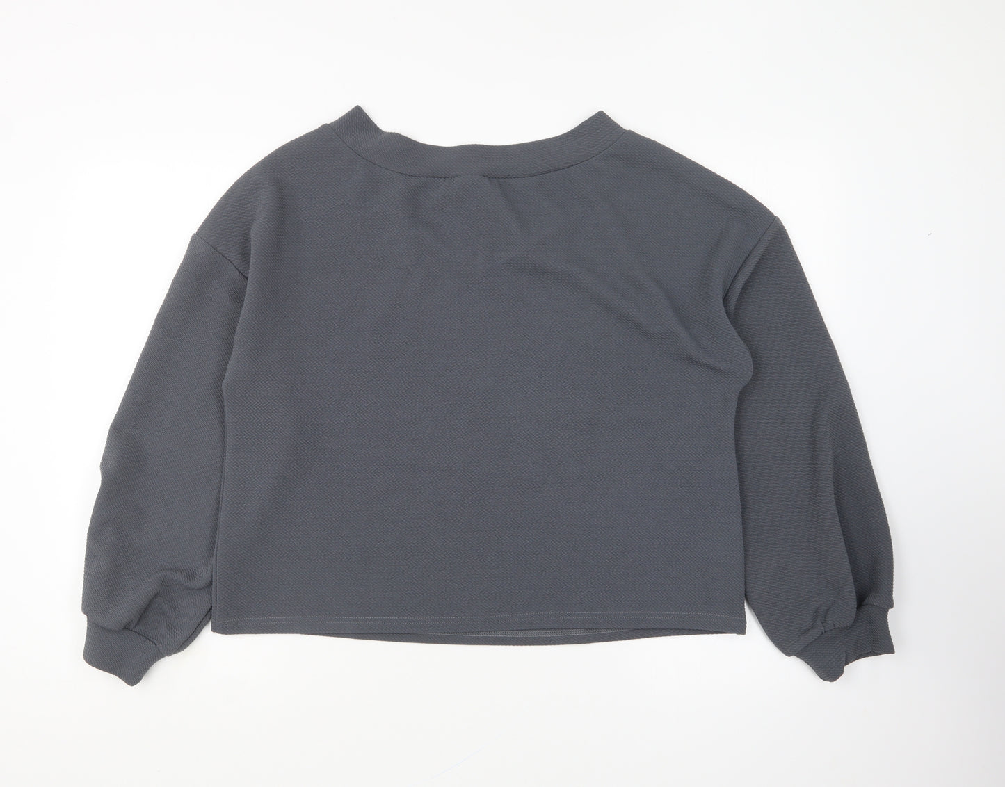 SheIn Womens Grey Polyester Pullover Sweatshirt Size M Pullover