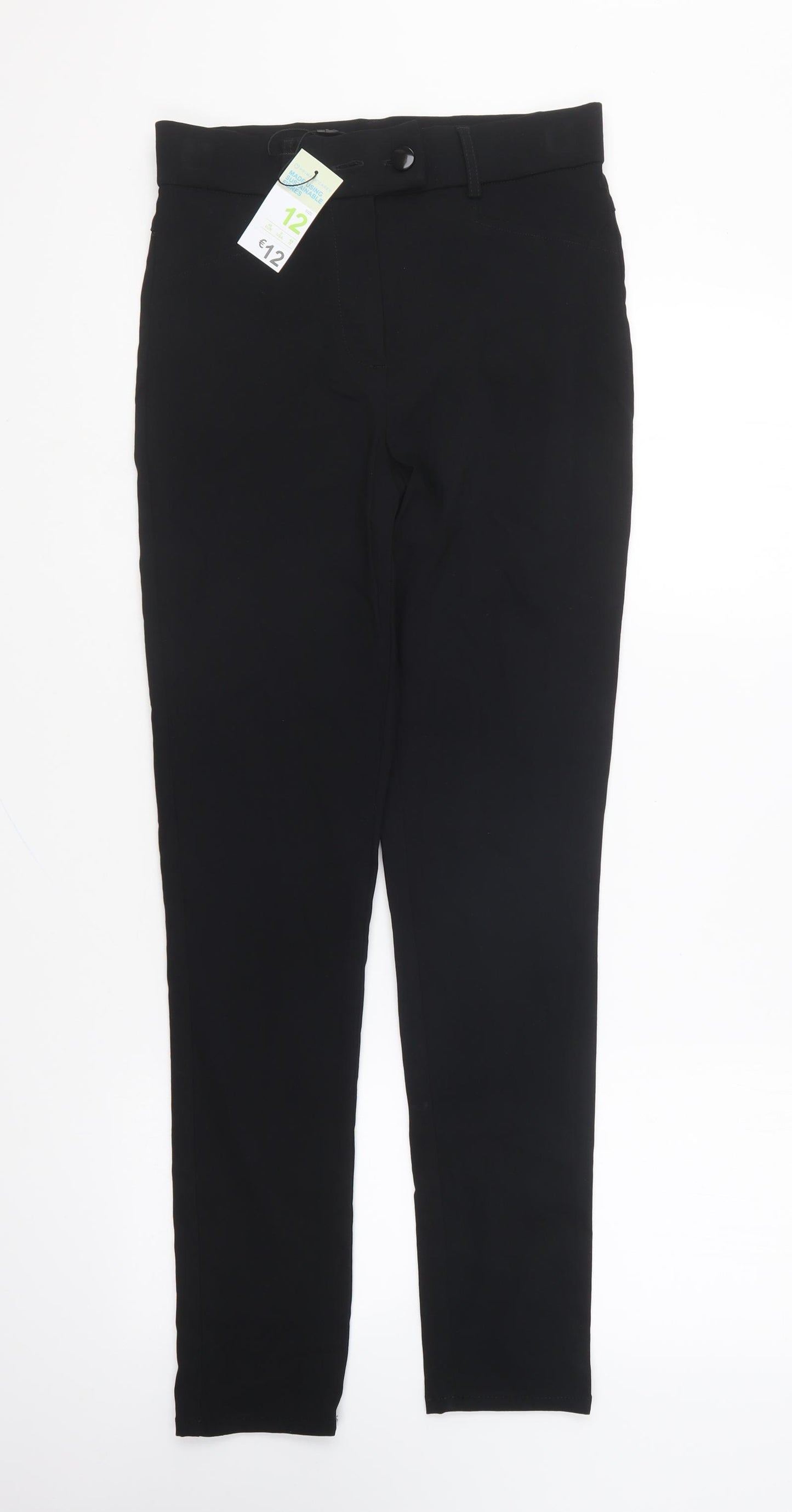 Primark Womens Black Polyester Capri Leggings Size 12 L29 in