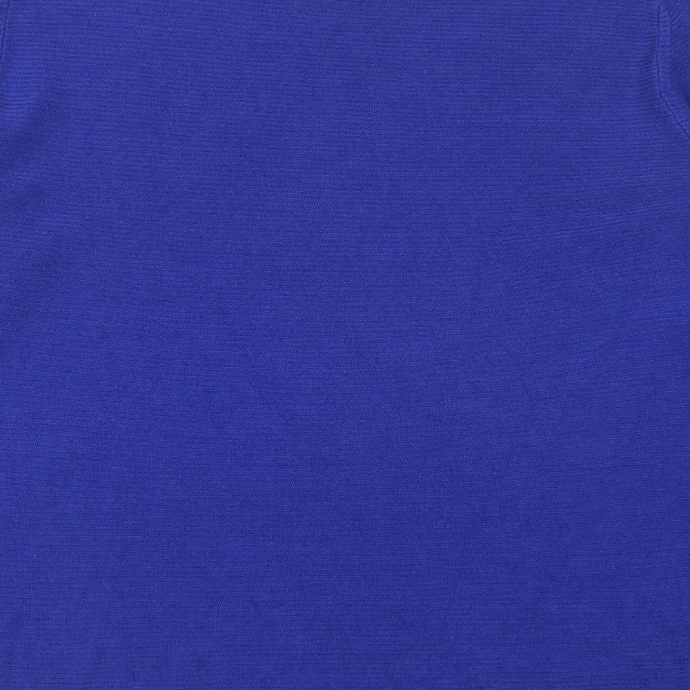 Bonmarché Womens Blue Round Neck Acrylic Pullover Jumper Size 20