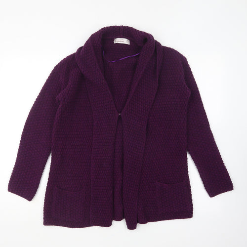 Dunnes Stores Womens Purple V-Neck Acrylic Cardigan Jumper Size S
