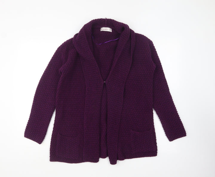 Dunnes Stores Womens Purple V-Neck Acrylic Cardigan Jumper Size S