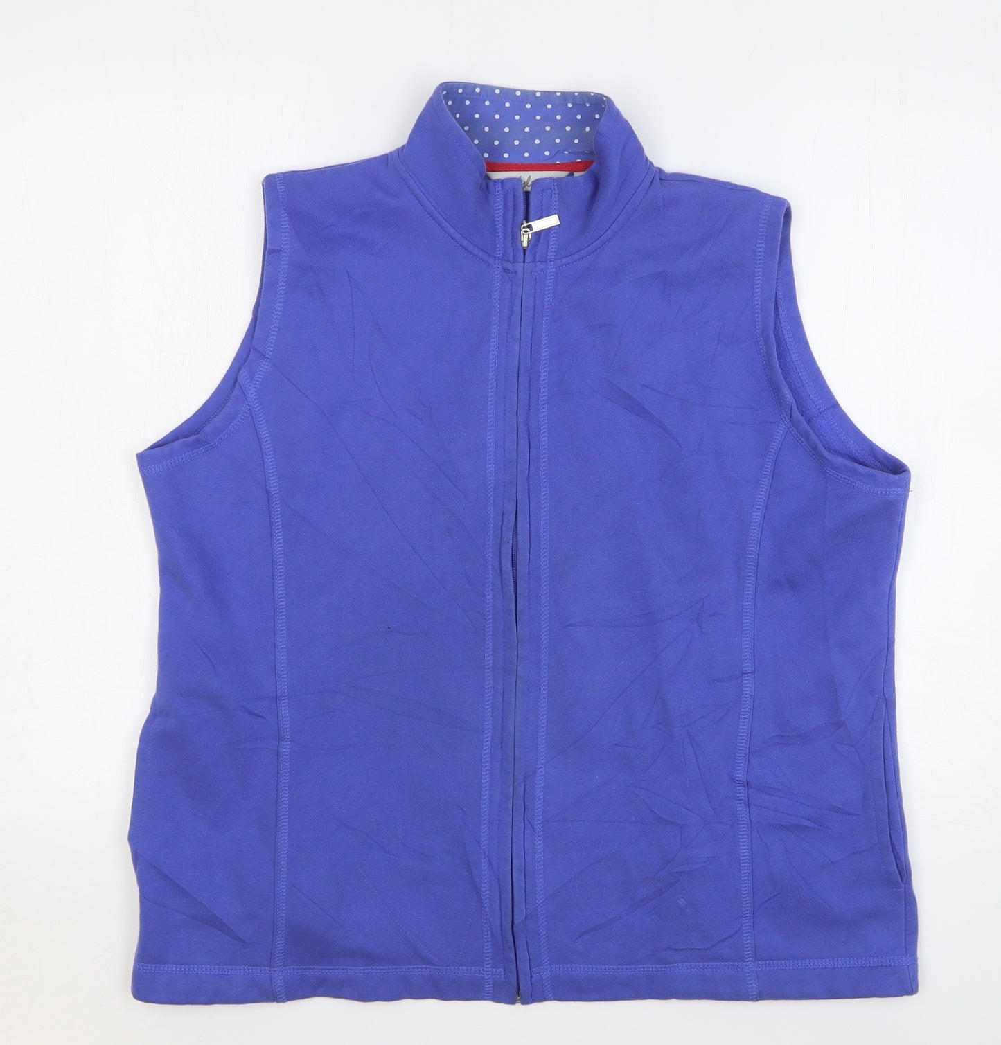 EWM Womens Blue Cotton Vest Sweatshirt Size 18 Zip - Gilet