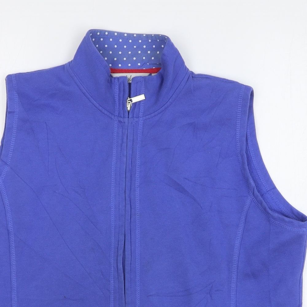 EWM Womens Blue Cotton Vest Sweatshirt Size 18 Zip - Gilet