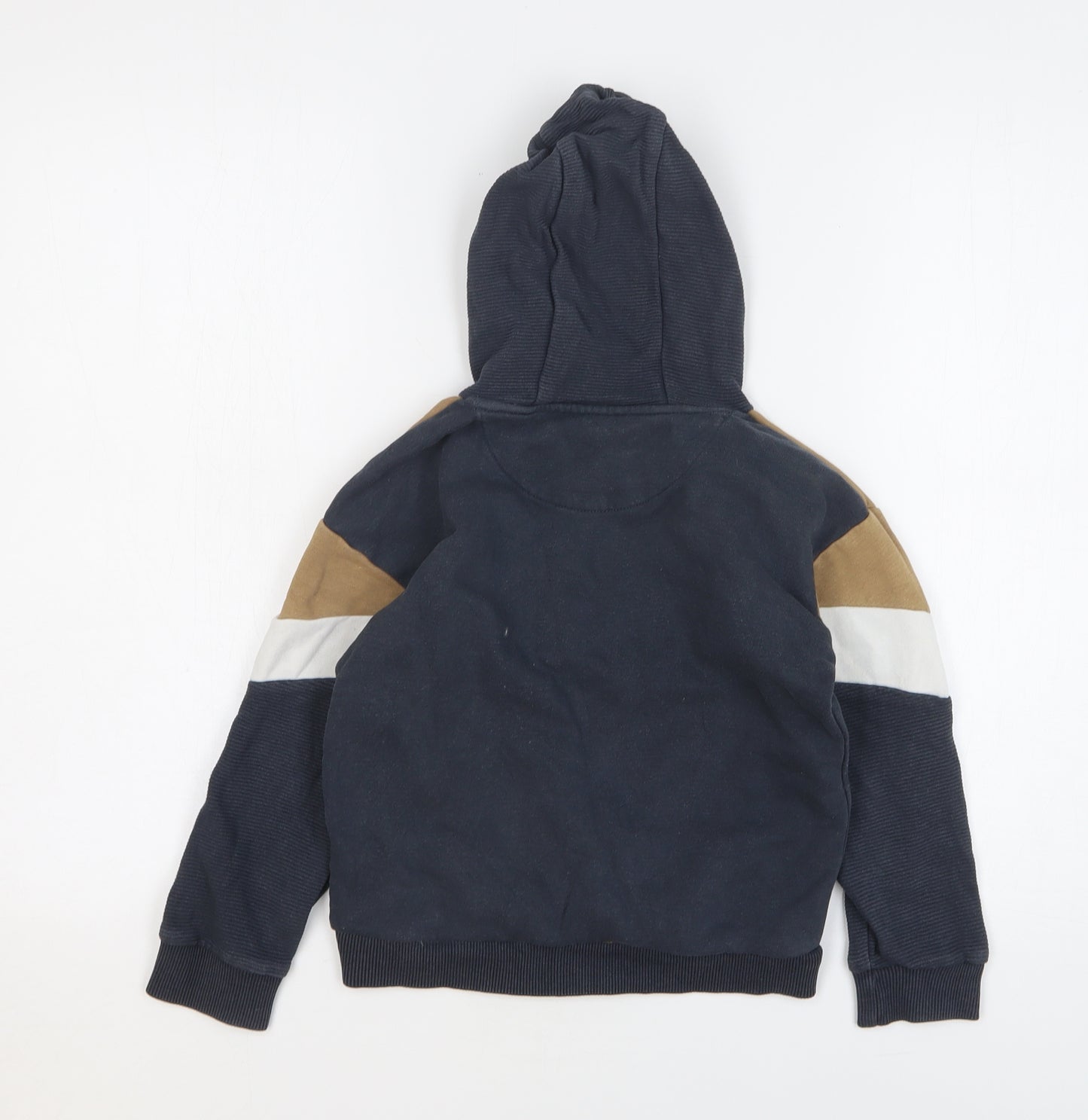 Nutmeg Boys Multicoloured Colourblock Cotton Pullover Hoodie Size 6-7 Years Pullover