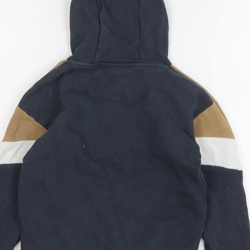 Nutmeg Boys Multicoloured Colourblock Cotton Pullover Hoodie Size 6-7 Years Pullover