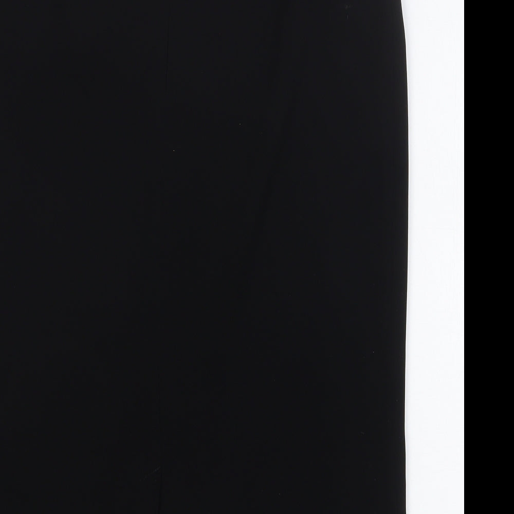 Gold Womens Black Polyester Straight & Pencil Skirt Size 12 Zip